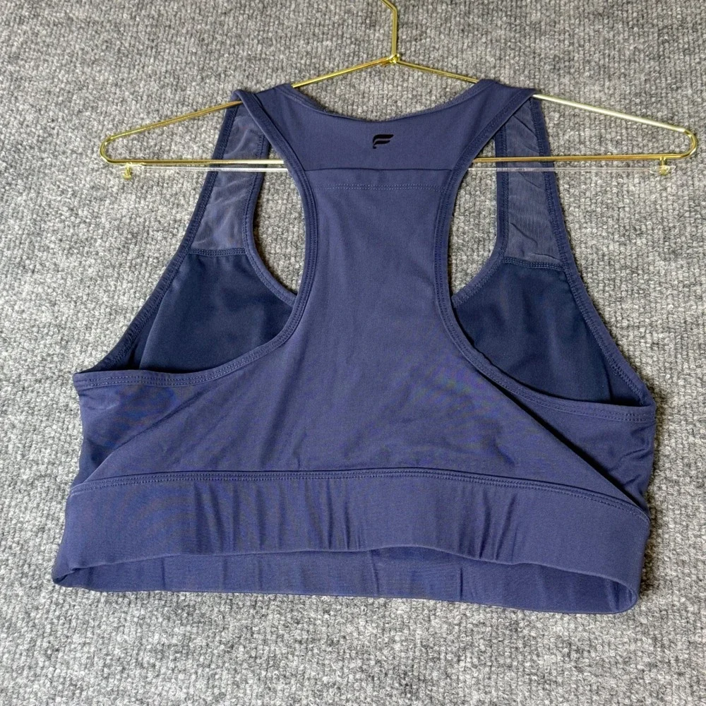 Fabletics Sports Bra Medium‎ Blue Impact Racerback Workout Gym Yoga unpadded